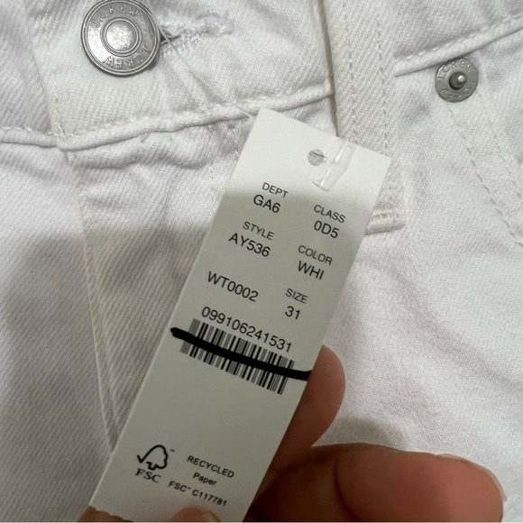 J. Crew Slouchy boyfriend short in white size 31 - Picture 12 of 13